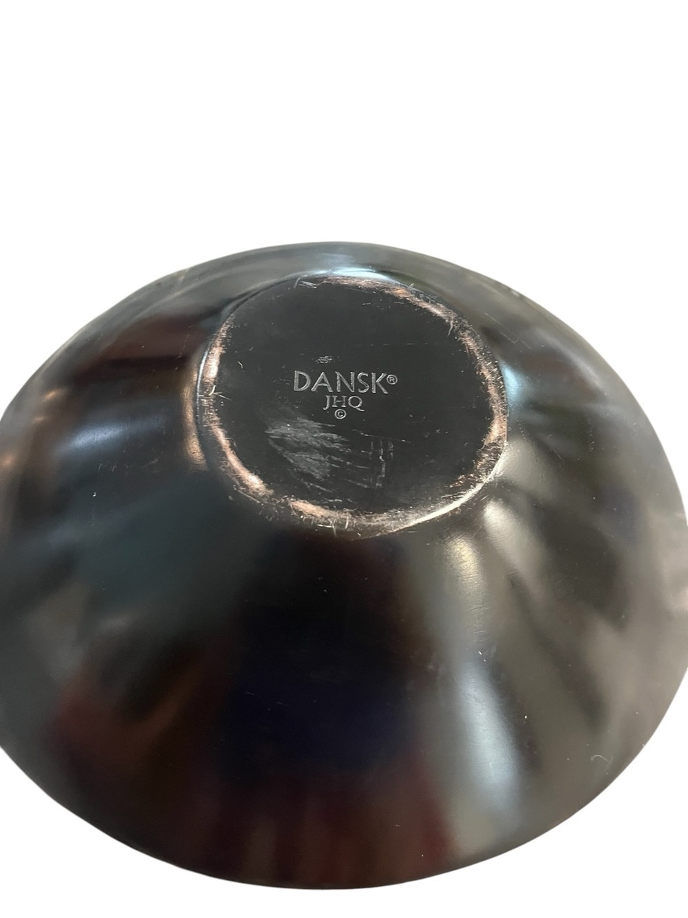 Mid Century Modern MCM Dansk Black Metal Fruit Serving Bowl 12” - Picture 3 of 10